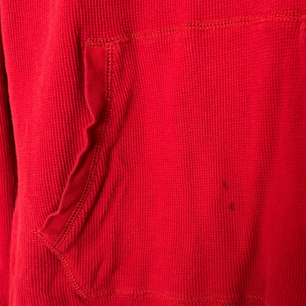 Ralph Lauren Logo Active Red Quarter Zip Pullover Jacket Drawstring Sweatshirt - Picture 8 of 8